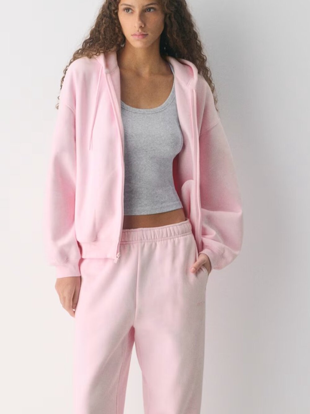 Aritzia Cozy Sweatfleece Boyfriend Boxy Zip Hoodie, Villa Pink, Small, NWOT